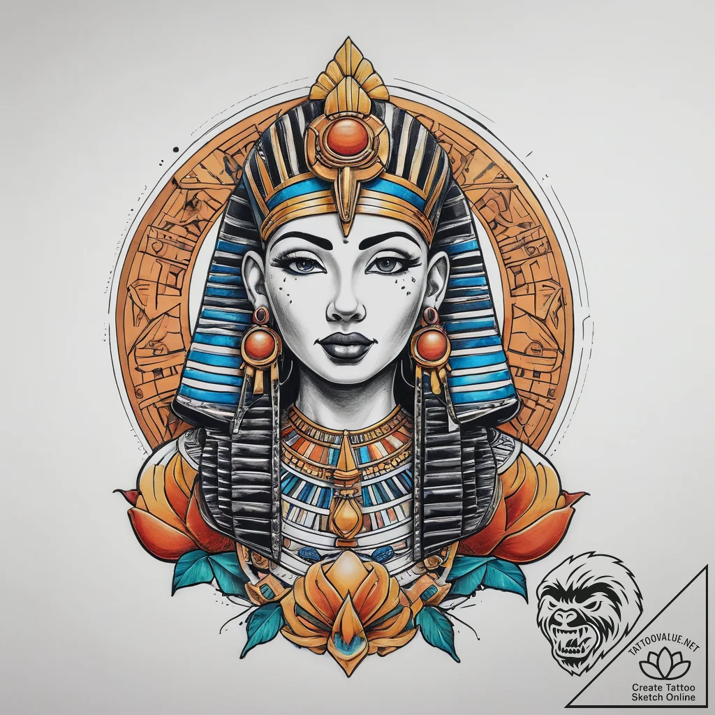 Tattoo sketch egyptian goddess nut, tattoo fl... - tattoo sketch (№1757786469_0, 13.09.2025 18:01) — tattoovalue.net