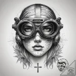 Tattoo sketch night vision goggles, ink illus… – tattoo sketch (№1757787257_0, 13.09.2025 18:14) — tattoovalue.net