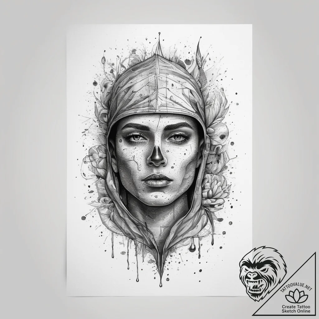 Tattoo sketch raincoat with a quote, tattoo l... - tattoo sketch (№1757788049_0, 13.09.2025 18:27) — tattoovalue.net