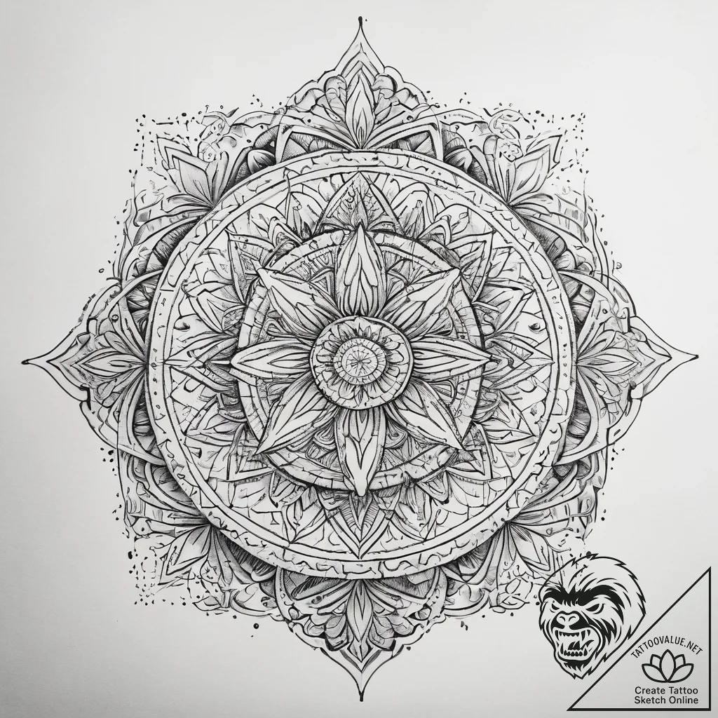 Tattoo sketch beige, ink illustration for tat... - tattoo sketch (№1757788639_0, 13.09.2025 18:37) — tattoovalue.net