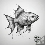 Tattoo sketch лайнворк с рыбами, ink illustra… – tattoo sketch (№1757788834_0, 13.09.2025 18:40) — tattoovalue.net