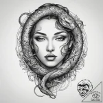 Tattoo sketch sensual lips with a snake, tatt… – tattoo sketch (№1757789031_0, 13.09.2025 18:43) — tattoovalue.net