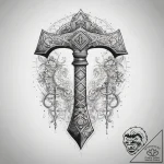 Tattoo sketch узор в виде топора, ink illustr… – tattoo sketch (№1757790405_0, 13.09.2025 19:06) — tattoovalue.net