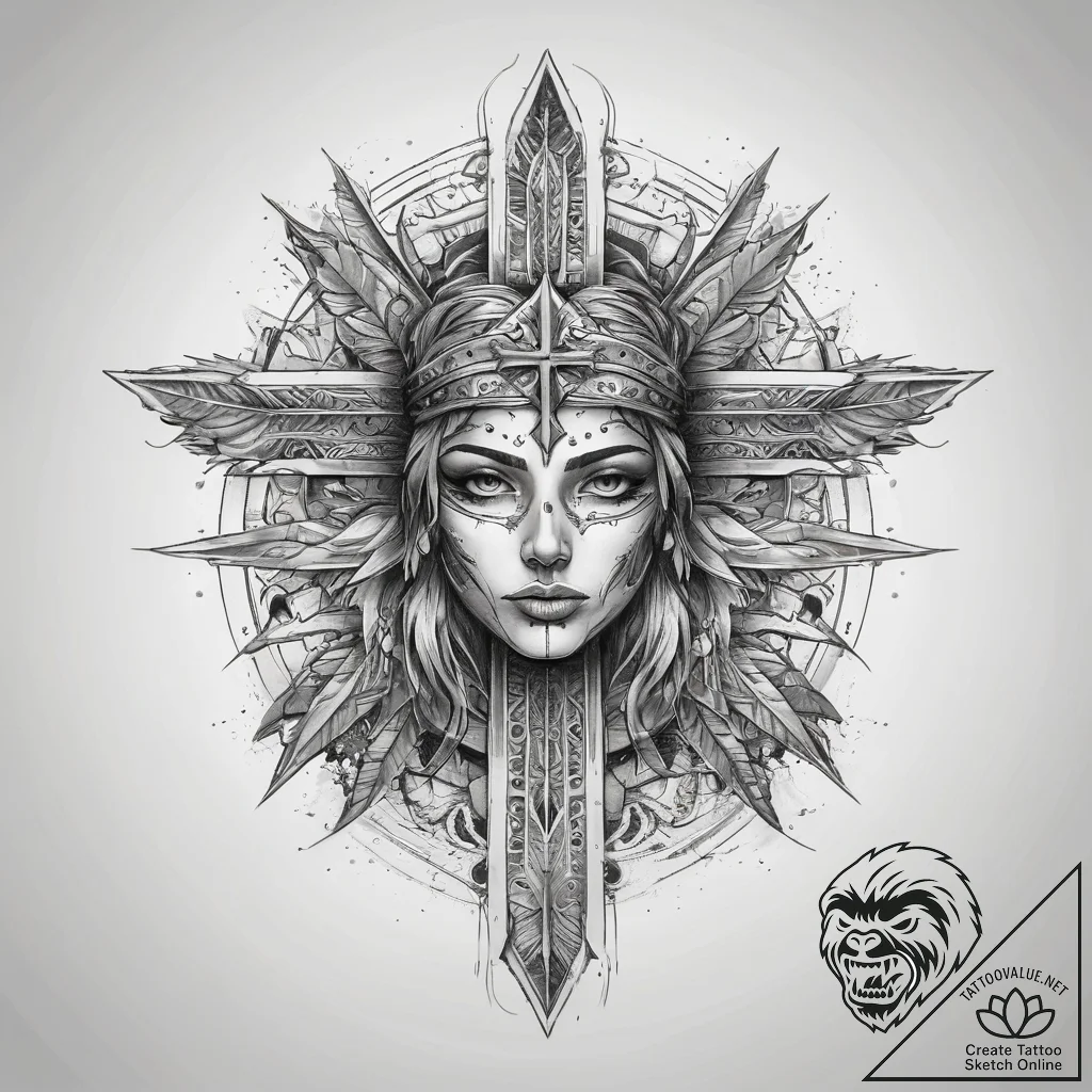 Tattoo sketch knife, tattoo sketch design, ro... - tattoo sketch (№1757793169_0, 13.09.2025 19:52) — tattoovalue.net