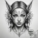Tattoo sketch wood elf, tattoo sketch design,… – tattoo sketch (№1757793364_0, 13.09.2025 19:56) — tattoovalue.net