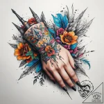 Tattoo sketch hands with a magic wand, tattoo… – tattoo sketch (№1757793950_0, 13.09.2025 20:05) — tattoovalue.net