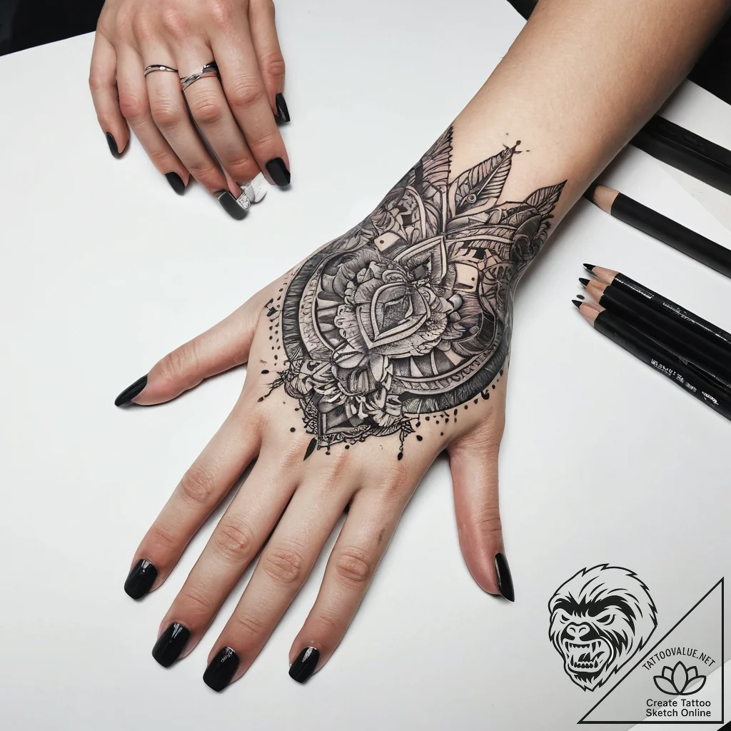 Tattoo sketch hands with a paper, tattoo flas... - tattoo sketch (№1757796913_0, 13.09.2025 20:55) — tattoovalue.net