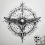 Tattoo sketch cosmic plane, tattoo flash shee… – tattoo sketch (№1757797917_0, 13.09.2025 21:11) — tattoovalue.net