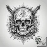Tattoo sketch sewing needle and thread, tatto… – tattoo sketch (№1757799314_0, 13.09.2025 21:35) — tattoovalue.net
