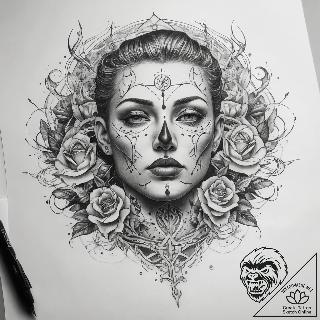 Tattoo sketch memorial tattoo - tattoo sketch (№1757800105_0, 13.09.2025 21:48) — tattoovalue.net