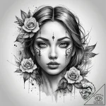 Tattoo sketch a symbolic emotion, artistic ta… – tattoo sketch (№1757801103_0, 13.09.2025 22:05) — tattoovalue.net