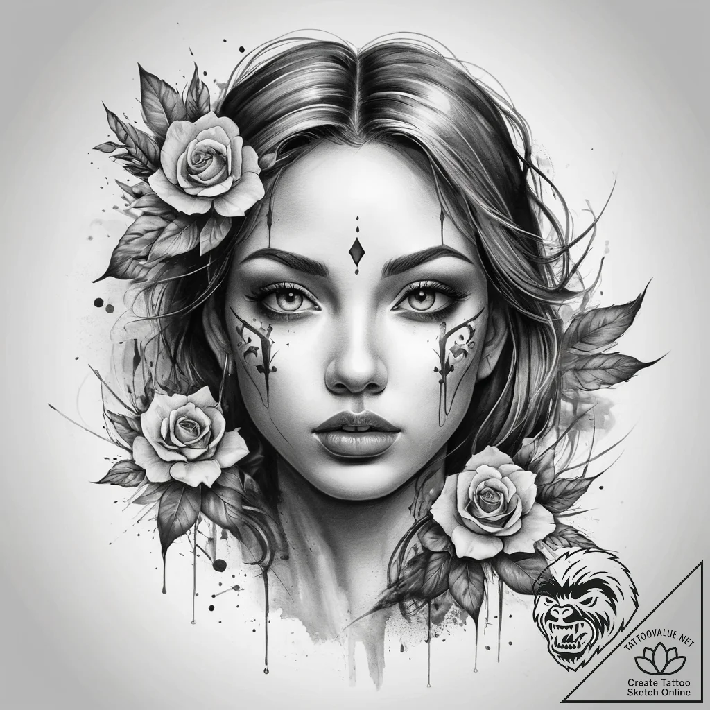 Tattoo sketch a symbolic emotion, artistic ta... - tattoo sketch (№1757801103_0, 13.09.2025 22:05) — tattoovalue.net