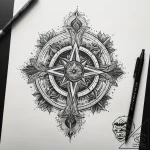 Tattoo sketch cosmic beginning, tattoo flash… – tattoo sketch (№1757801498_0, 13.09.2025 22:11) — tattoovalue.net