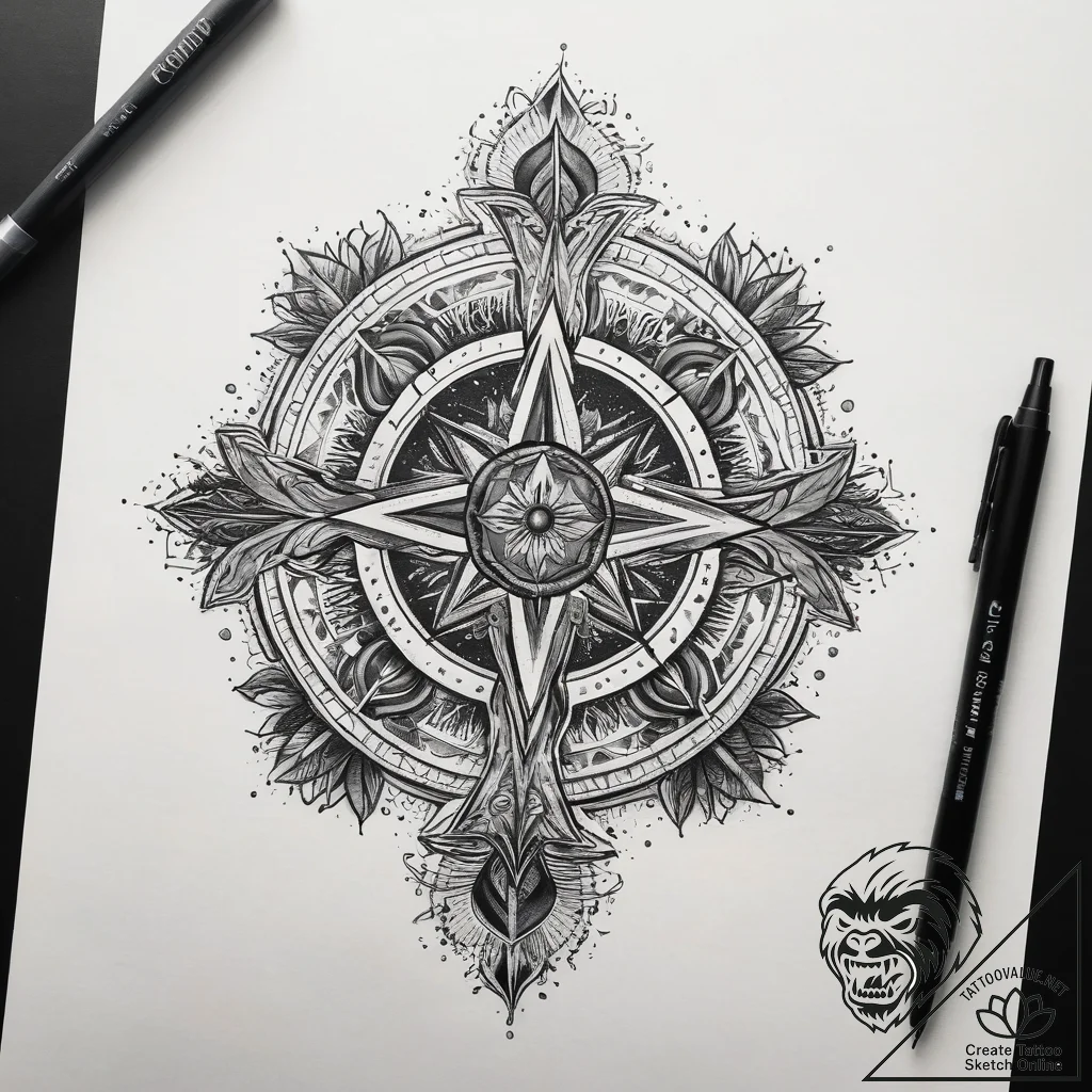 Tattoo sketch cosmic beginning, tattoo flash... - tattoo sketch (№1757801498_0, 13.09.2025 22:11) — tattoovalue.net