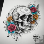Tattoo sketch cosmic history, tattoo line art… – tattoo sketch (№1757802895_0, 13.09.2025 22:34) — tattoovalue.net
