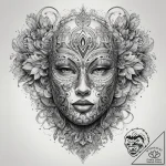 Tattoo sketch mask, tattoo sketch design, orn… – tattoo sketch (№1757803491_0, 13.09.2025 22:44) — tattoovalue.net