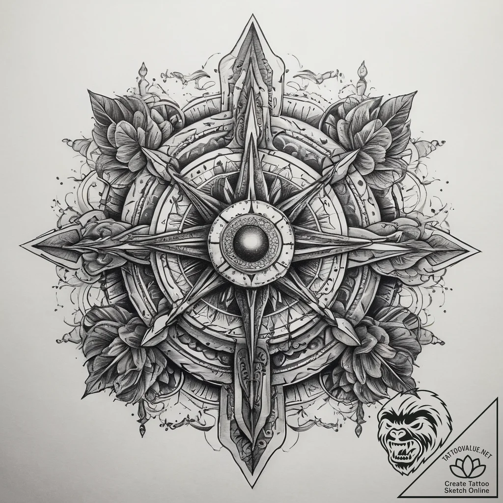 Tattoo sketch cosmic deep, tattoo line art, m... - tattoo sketch (№1757804289_0, 13.09.2025 22:58) — tattoovalue.net