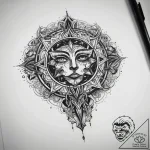 Tattoo sketch cosmic soul, tattoo sketch desi… – tattoo sketch (№1757805272_0, 13.09.2025 23:14) — tattoovalue.net