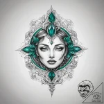 Tattoo sketch emerald – tattoo sketch (№1757805866_0, 13.09.2025 23:24) — tattoovalue.net