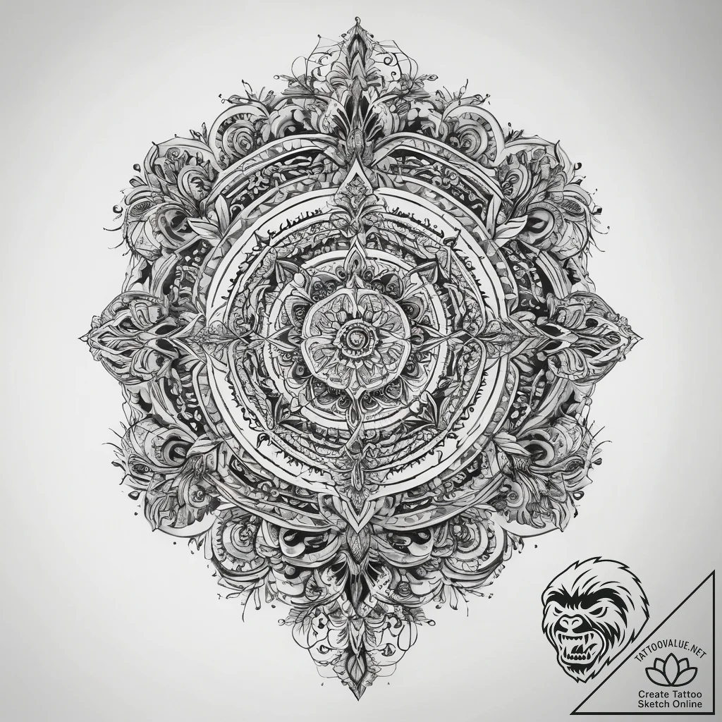 Tattoo sketch blackwork и ornamental узор, co... - tattoo sketch (№1757806262_0, 13.09.2025 23:31) — tattoovalue.net