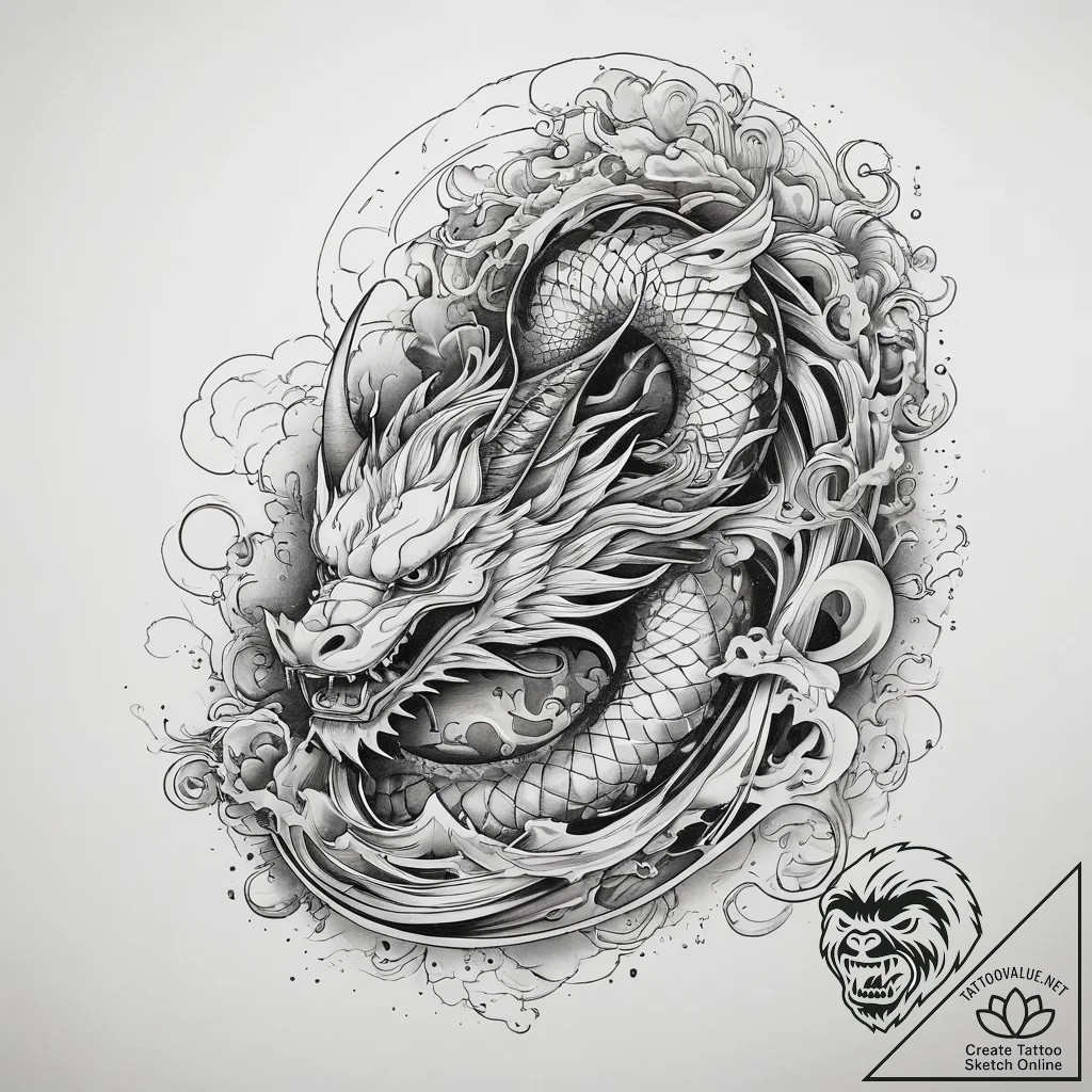 Tattoo sketch cosmic creation, concept art fo... - tattoo sketch (№1757806658_0, 13.09.2025 23:37) — tattoovalue.net