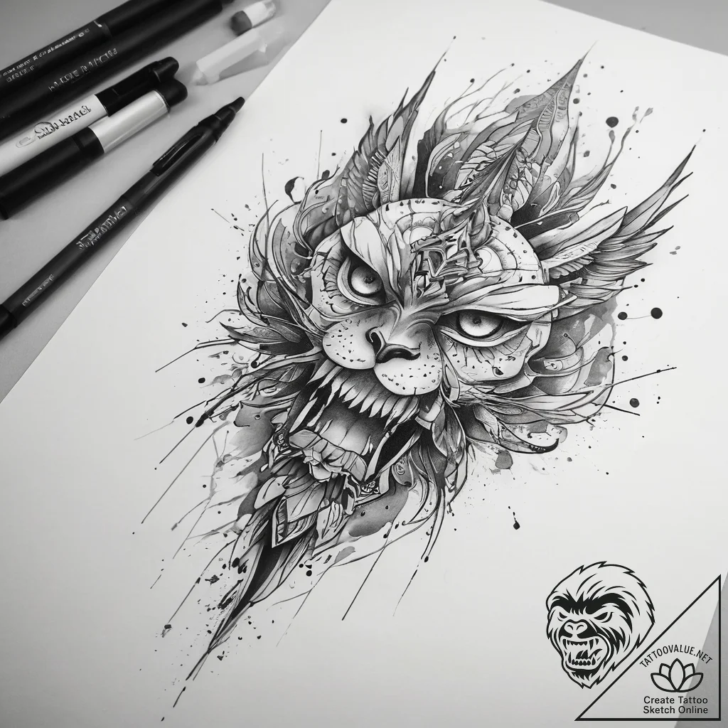 Tattoo sketch fake, tattoo drawing outline, w... - tattoo sketch (№1757808824_0, 14.09.2025 00:13) — tattoovalue.net