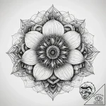 Tattoo sketch anemone flower, ink illustratio… – tattoo sketch (№1757809409_0, 14.09.2025 00:23) — tattoovalue.net