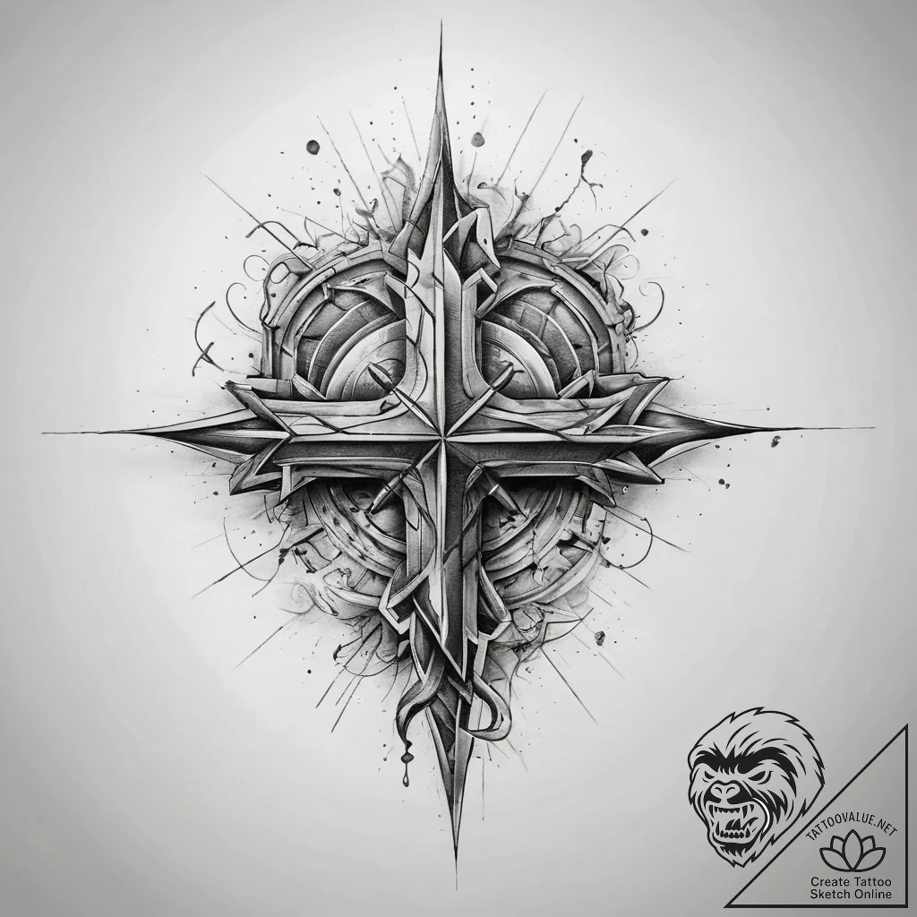Tattoo sketch heartbeat with a design, artist... - tattoo sketch (№1757811381_0, 14.09.2025 00:56) — tattoovalue.net