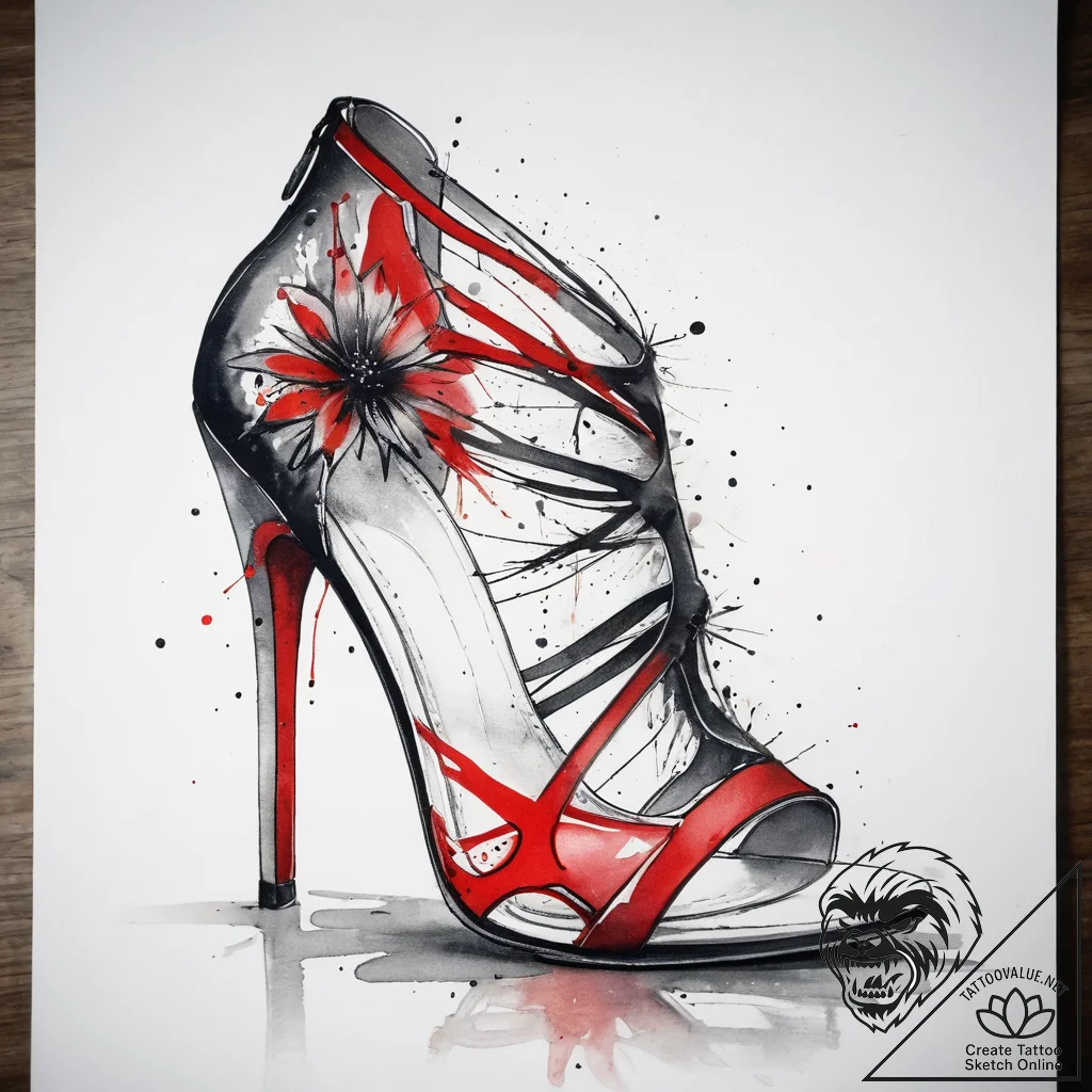 Tattoo sketch high heel tattoo, tattoo sketch... - tattoo sketch (№1757812382_0, 14.09.2025 01:13) — tattoovalue.net