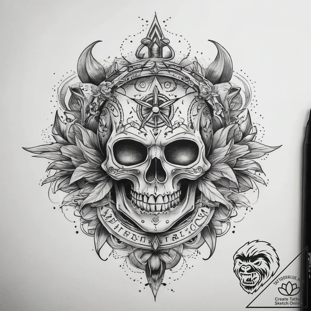 Tattoo sketch genasi element, ink illustratio... - tattoo sketch (№1757812583_0, 14.09.2025 01:16) — tattoovalue.net