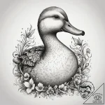 Tattoo sketch puns a duck that says “i’m a du… – tattoo sketch (№1757814354_0, 14.09.2025 01:45) — tattoovalue.net