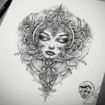 Tattoo sketch blackwork абстрактные линии, ta… – tattoo sketch (№1757815132_0, 14.09.2025 01:58) — tattoovalue.net