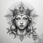 Tattoo sketch holy myth – tattoo sketch (№1757816107_0, 14.09.2025 02:15) — tattoovalue.net