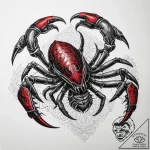 Tattoo sketch scorpion with claws down, ink i… – tattoo sketch (№1757816702_0, 14.09.2025 02:25) — tattoovalue.net