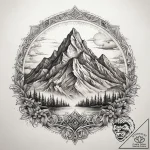 Tattoo sketch a single mountain, concept art… – tattoo sketch (№1757817488_0, 14.09.2025 02:38) — tattoovalue.net