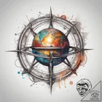 Tattoo sketch armillary sphere, artistic tatt… – tattoo sketch (№1757818456_0, 14.09.2025 02:54) — tattoovalue.net