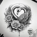 Tattoo sketch swan tattoo, concept art for ta… – tattoo sketch (№1757820594_0, 14.09.2025 03:29) — tattoovalue.net