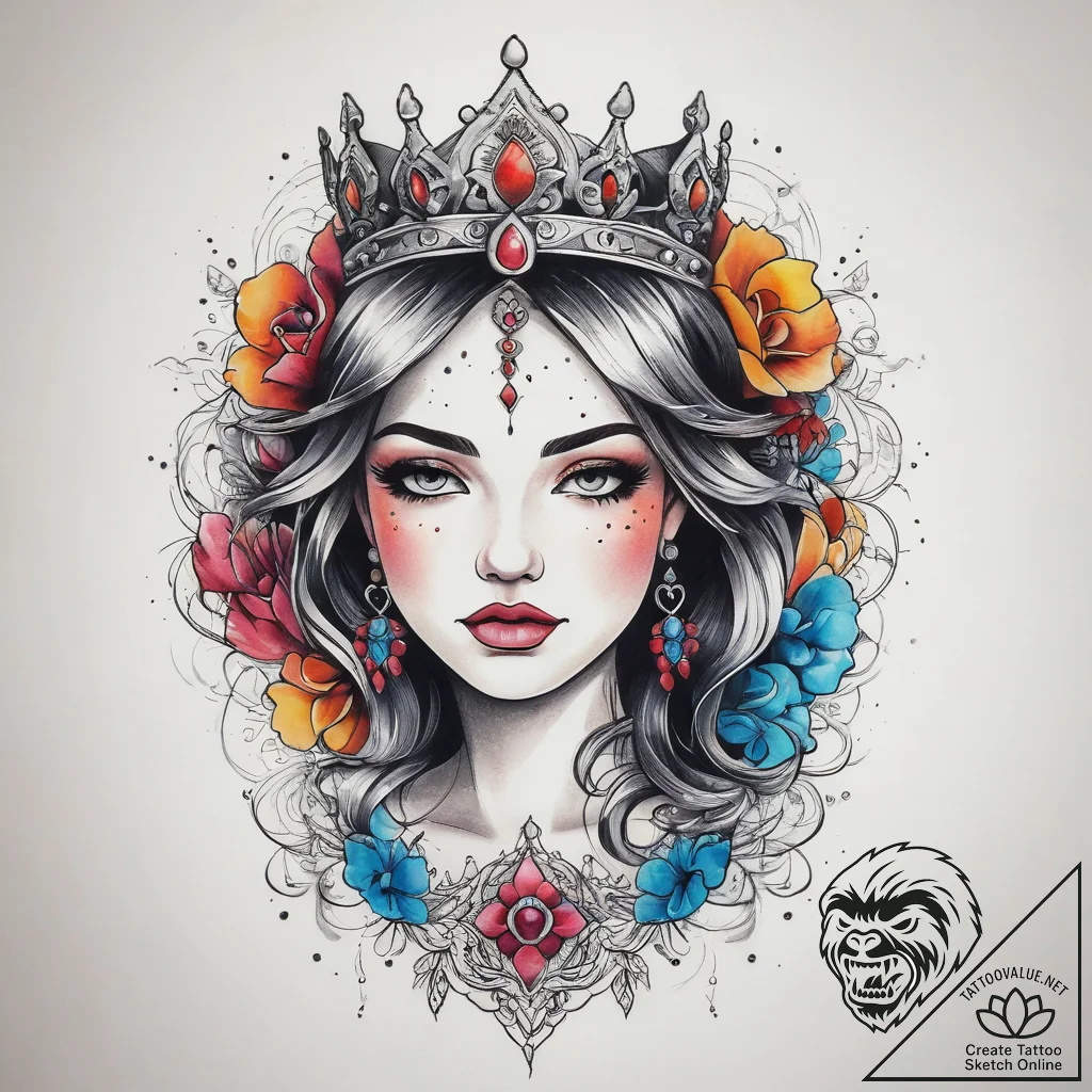 Tattoo sketch princess tattoo, tattoo flash s... - tattoo sketch (№1757820793_0, 14.09.2025 03:33) — tattoovalue.net