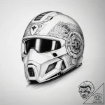 Tattoo sketch helmet – tattoo sketch (№1757821181_0, 14.09.2025 03:39) — tattoovalue.net