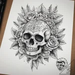 Tattoo sketch yarrow flower, concept art for… – tattoo sketch (№1757821567_0, 14.09.2025 03:46) — tattoovalue.net