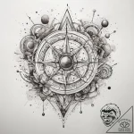 Tattoo sketch cosmic world, tattoo line art,… – tattoo sketch (№1757822730_0, 14.09.2025 04:05) — tattoovalue.net