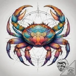 Tattoo sketch cancer crab, concept art for ta… – tattoo sketch (№1757825635_0, 14.09.2025 04:53) — tattoovalue.net