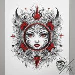Tattoo sketch cosmic tale, tattoo flash sheet… – tattoo sketch (№1757825829_0, 14.09.2025 04:57) — tattoovalue.net