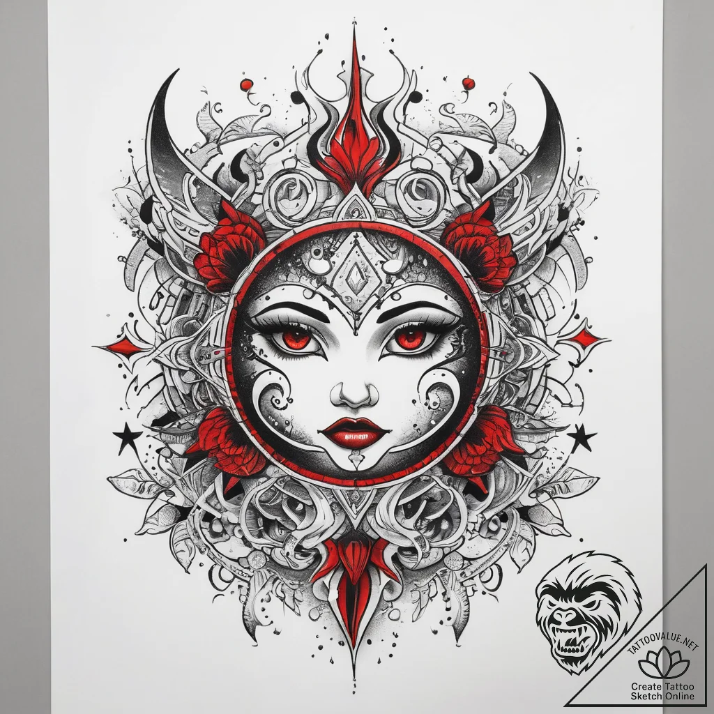Tattoo sketch cosmic tale, tattoo flash sheet... - tattoo sketch (№1757825829_0, 14.09.2025 04:57) — tattoovalue.net