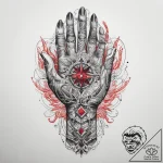 Tattoo sketch hands with a brush, tattoo draw… – tattoo sketch (№1757826023_0, 14.09.2025 05:00) — tattoovalue.net