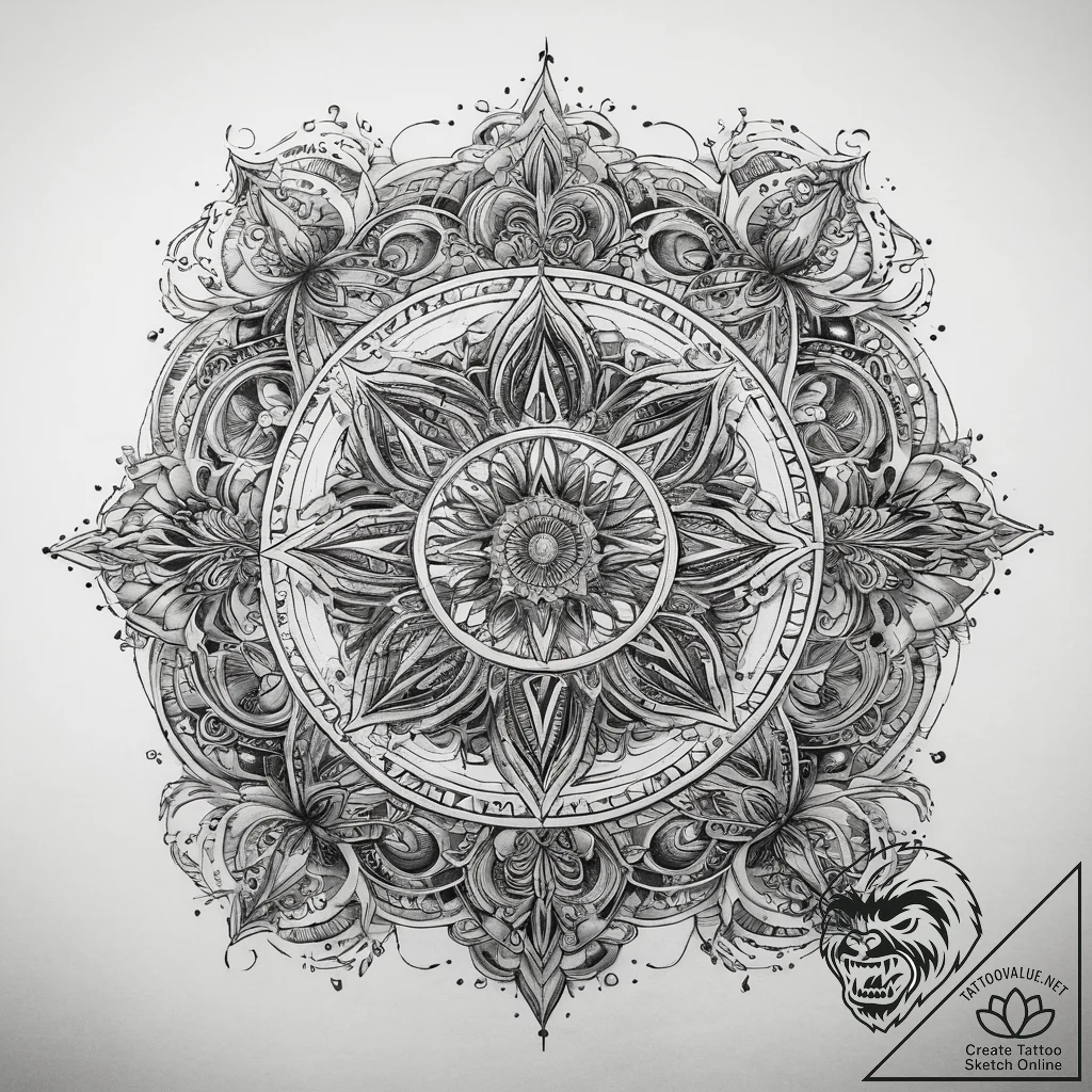 Tattoo sketch cosmic essence, tattoo sketch d... - tattoo sketch (№1757826216_0, 14.09.2025 05:03) — tattoovalue.net