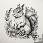 Tattoo sketch squirrel, tattoo flash sheet de… – tattoo sketch (№1757826796_0, 14.09.2025 05:13) — tattoovalue.net