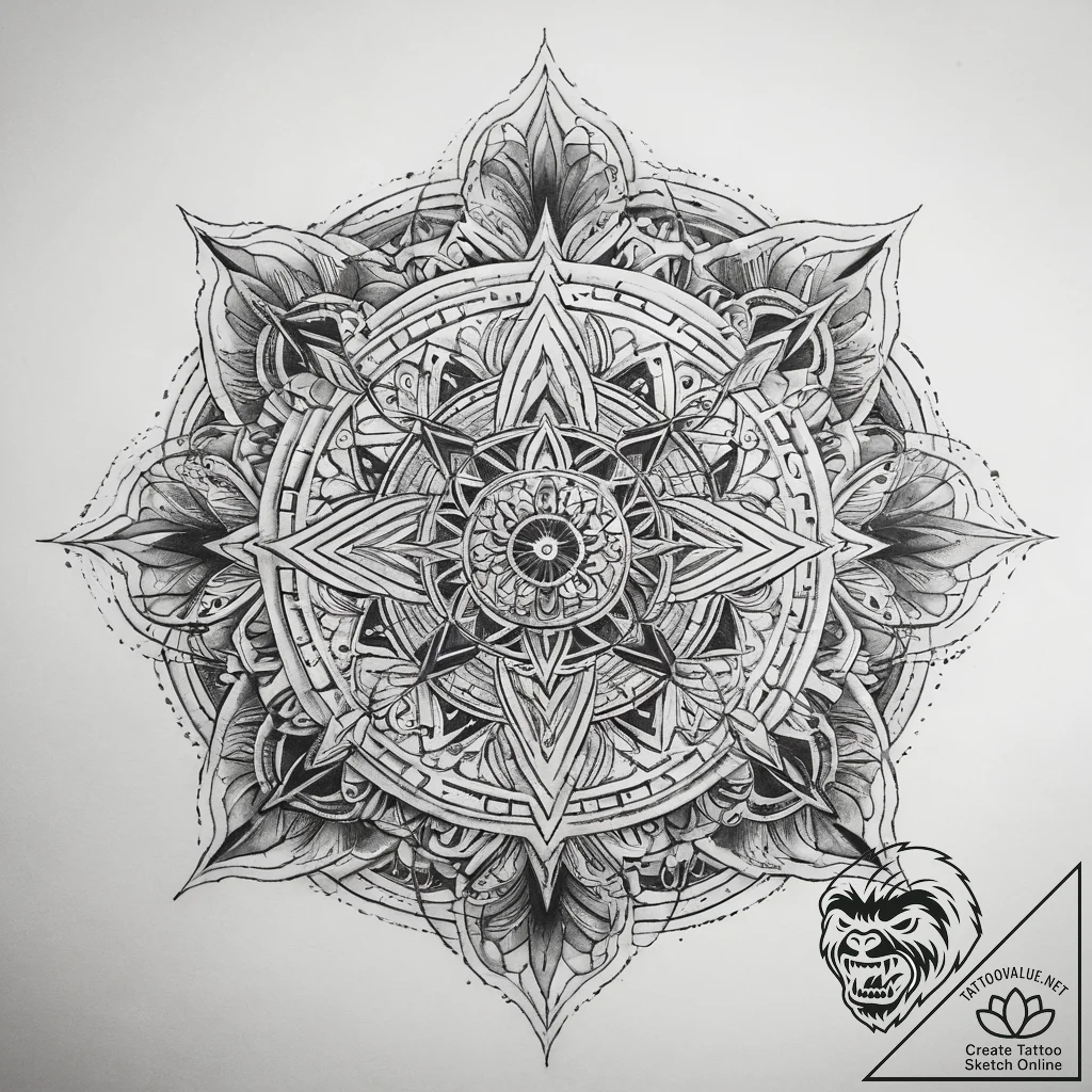 Tattoo sketch cosmic grace, artistic tattoo s... - tattoo sketch (№1757827571_0, 14.09.2025 05:26) — tattoovalue.net