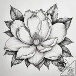 Tattoo sketch magnolia flower, artistic tatto… – tattoo sketch (№1757828151_0, 14.09.2025 05:35) — tattoovalue.net