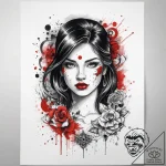 Tattoo sketch serene, tattoo sketch design, s… – tattoo sketch (№1757830475_0, 14.09.2025 06:14) — tattoovalue.net